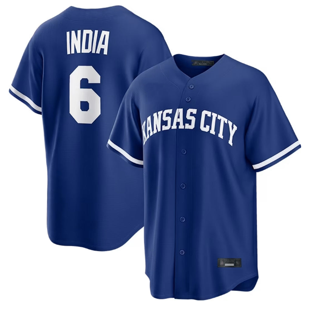 Johmsee KC.Royals #6 Jonathan India Player Royal Game Home Stitched Jerseys