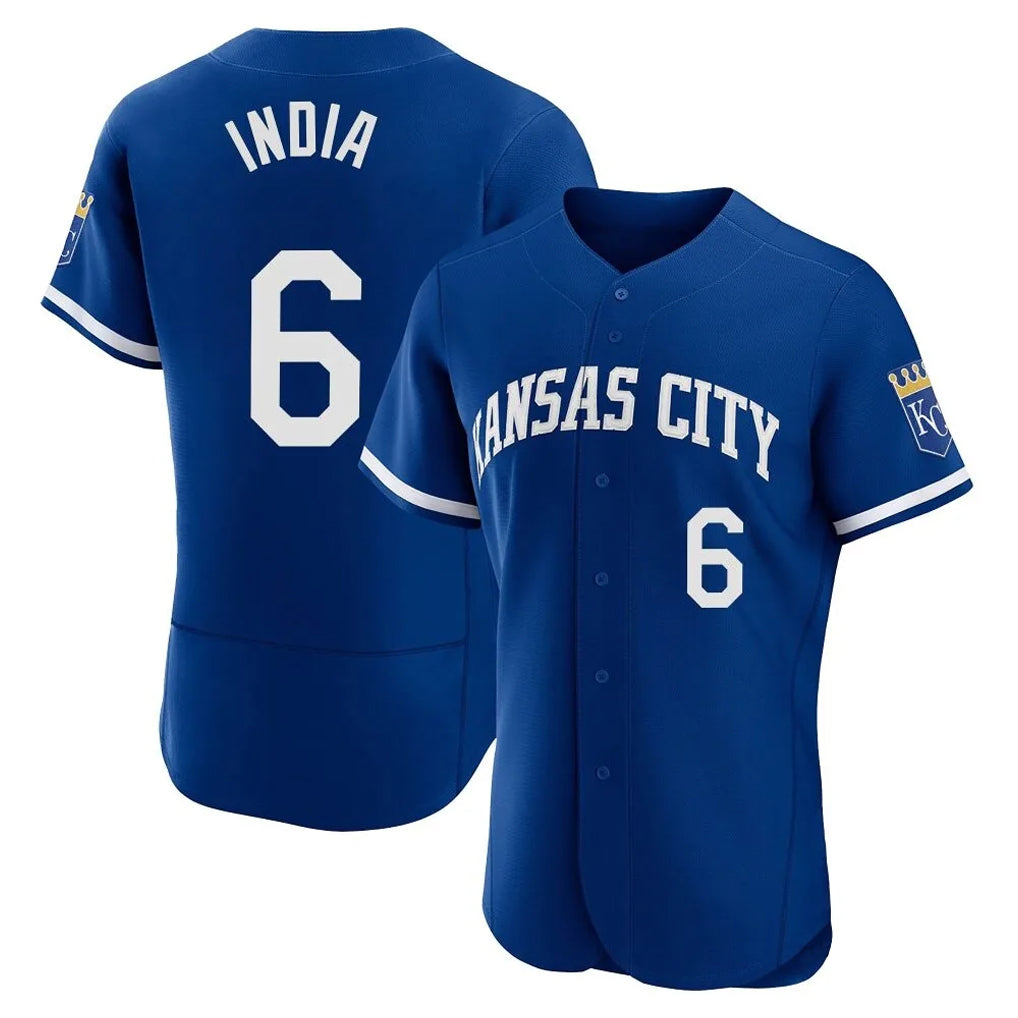 Johmsee KC.Royals #6 Jonathan India Player Royal Limited Elite Home Stitched Jerseys