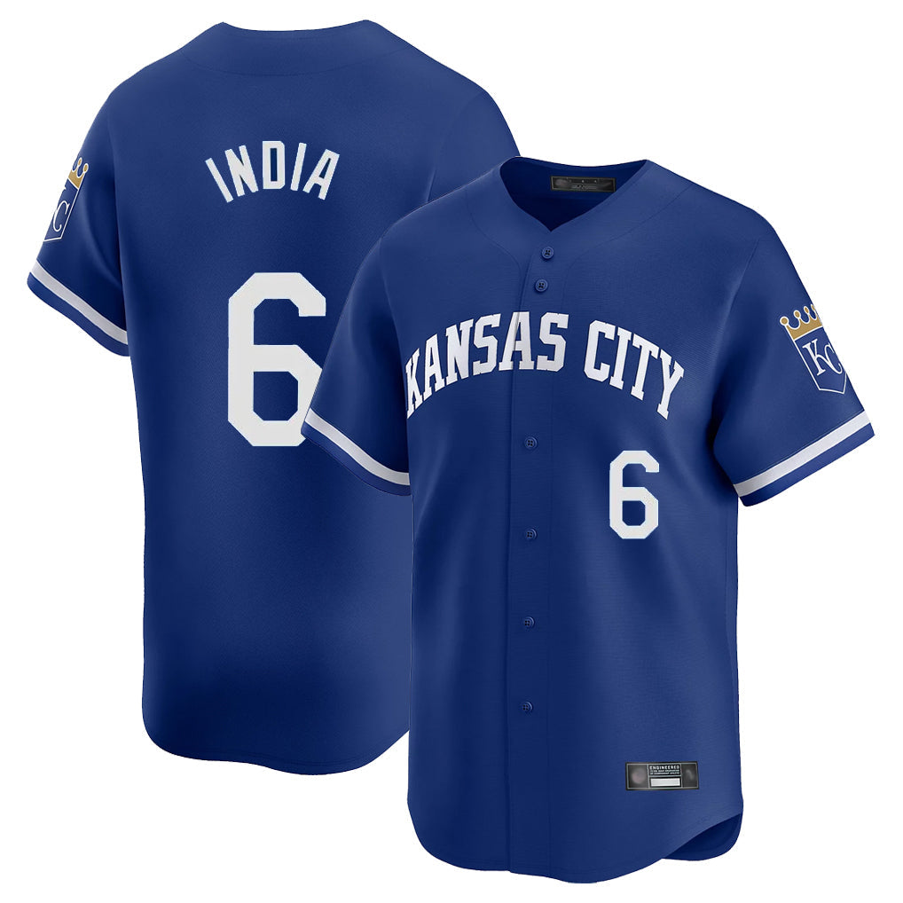 Johmsee KC.Royals #6 Jonathan India Player Royal Limited Home Stitched Jerseys