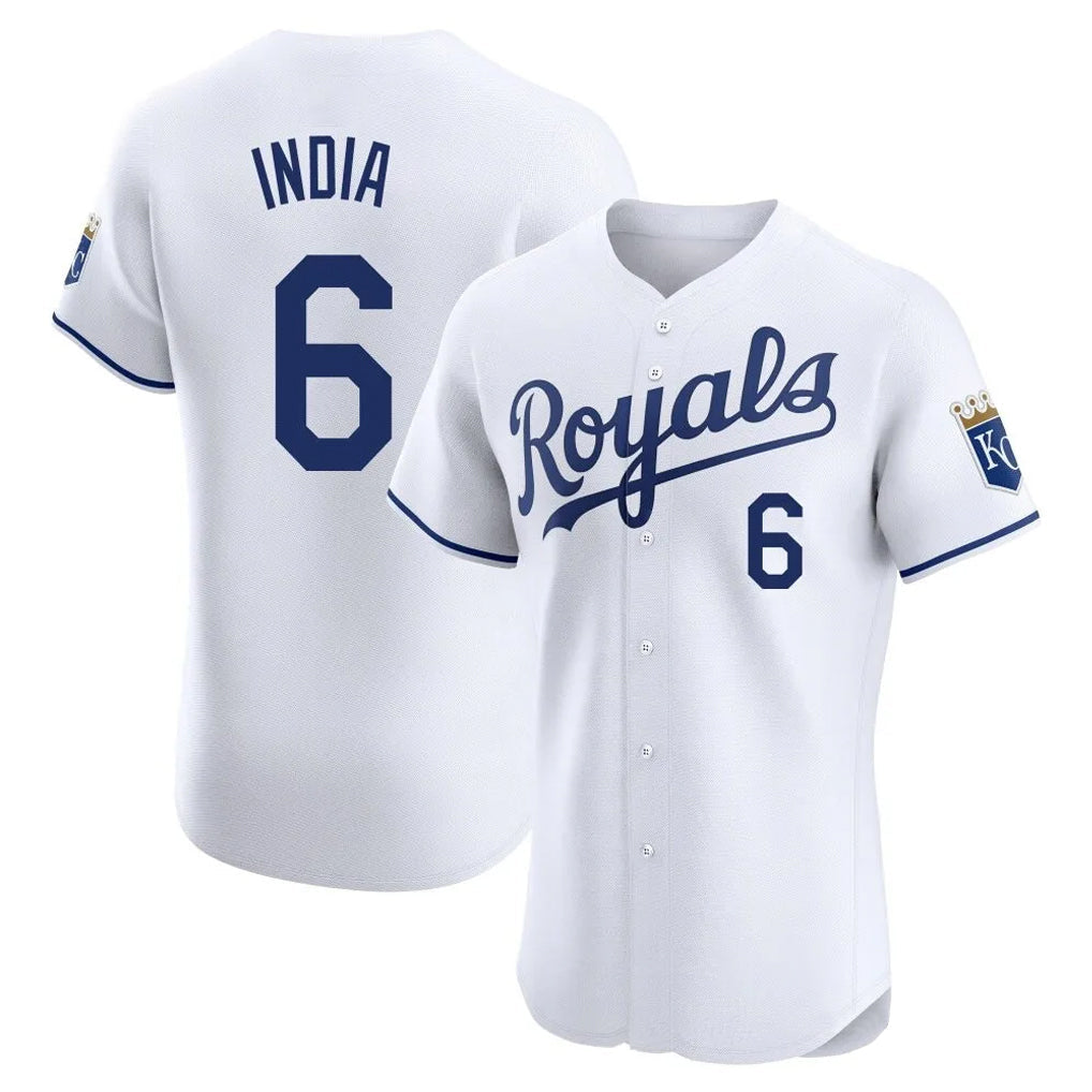 Johmsee KC.Royals #6 Jonathan India Player White Alt Limited Elite Home Stitched Jerseys