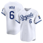 Johmsee KC.Royals #6 Jonathan India Player White Alt Limited Home Stitched Jerseys