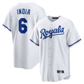 Johmsee KC.Royals #6 Jonathan India Player White Home Game Stitched Jerseys