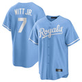 Johmsee KC.Royals #7 Bobby Witt Jr. Player Light Blue Home Game Stitched Jerseys