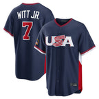 Johmsee KC.Royals #7 Bobby Witt Jr. Player Navy USA 2026 World Classic Game Stitched Jerseys