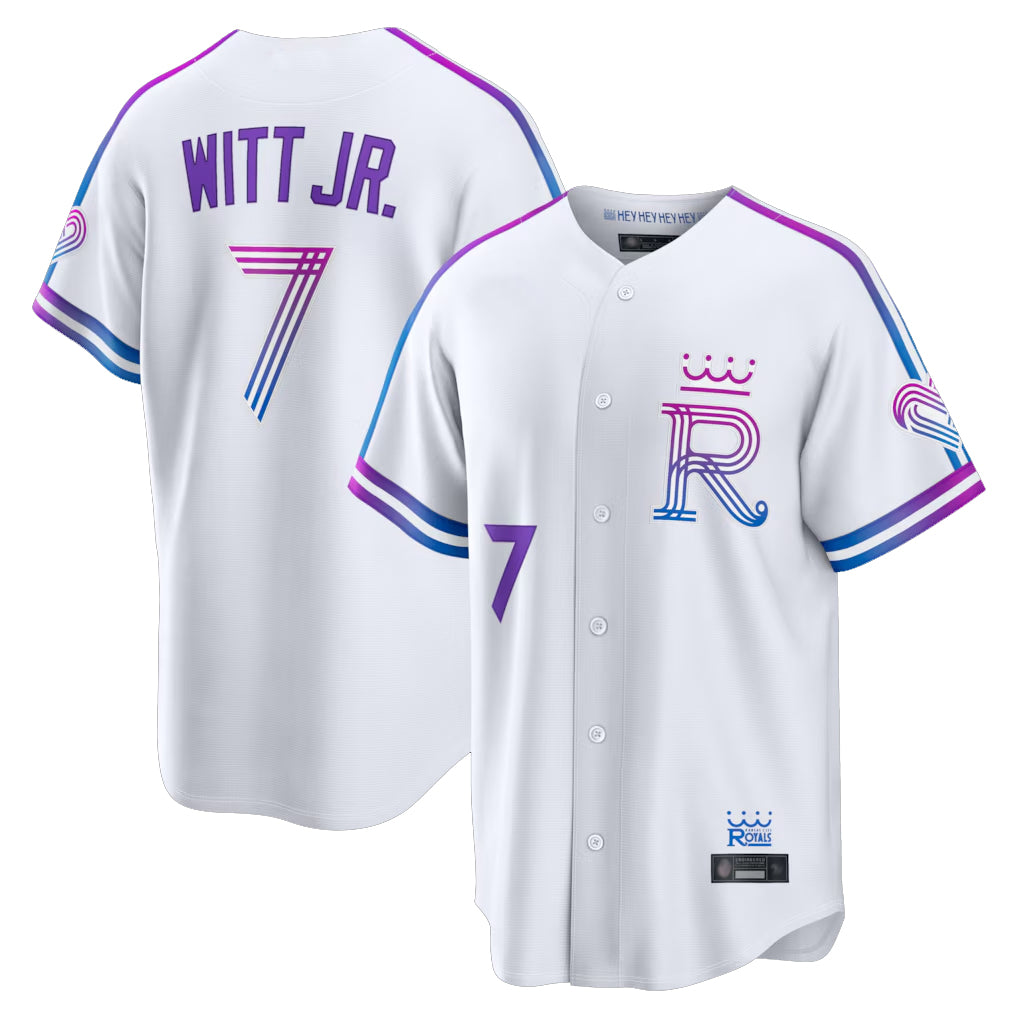 Johmsee KC.Royals #7 Bobby Witt Jr. Player White 2026 City Connect Limited Home Stitched Jerseys