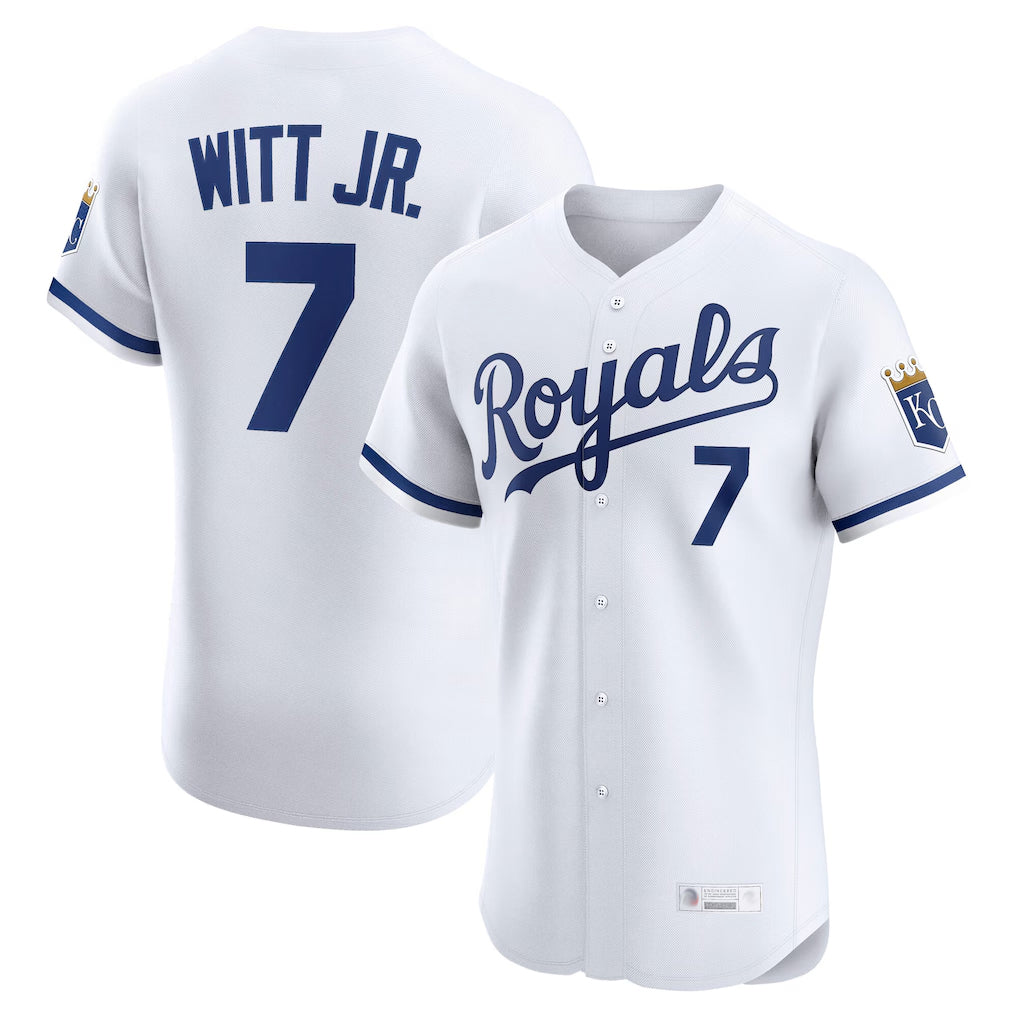 Johmsee KC.Royals #7 Bobby Witt Jr. Player White Alt Limited Elite Home Stitched Jerseys
