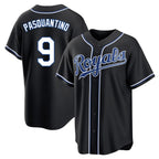 Johmsee KC.Royals #9 Vinnie Pasquantino Player Black Carbon Fashion Home Game Stitched Jerseys