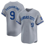 Johmsee KC.Royals #9 Vinnie Pasquantino Player Gray Limited Home Stitched Jerseys