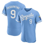 Johmsee KC.Royals #9 Vinnie Pasquantino Player Light Blue Alt Limited Elite Home Stitched Jerseys