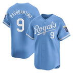 Johmsee KC.Royals #9 Vinnie Pasquantino Player Light Blue Alt Limited Home Stitched Jerseys