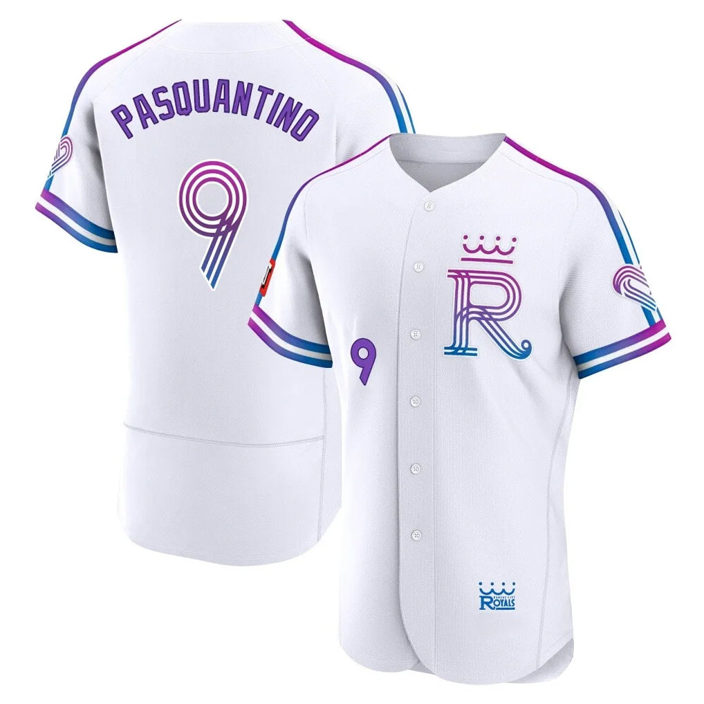 Johmsee KC.Royals #9 Vinnie Pasquantino Player White 2026 City Connect Limited Elite Home Stitched Jerseys