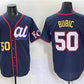 Kansas City Royals American League #50 Kristofer Bubic Navy 2025 All-Star Edition Limited Stitched Baseball Jersey