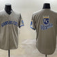 Kansas City Royals Team Big Logo Gray 2024 Away Limited Stitched Baseball Jersey