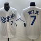 Kansas City Royals #7 Bobby Witt Jr Number White Cool Base Stitched Baseball Jersey