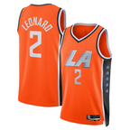 Johmsee L.Clippers #2 Kawhi Leonard Orange 2025-2026 Swingman Stitched Jerseys - City Edition