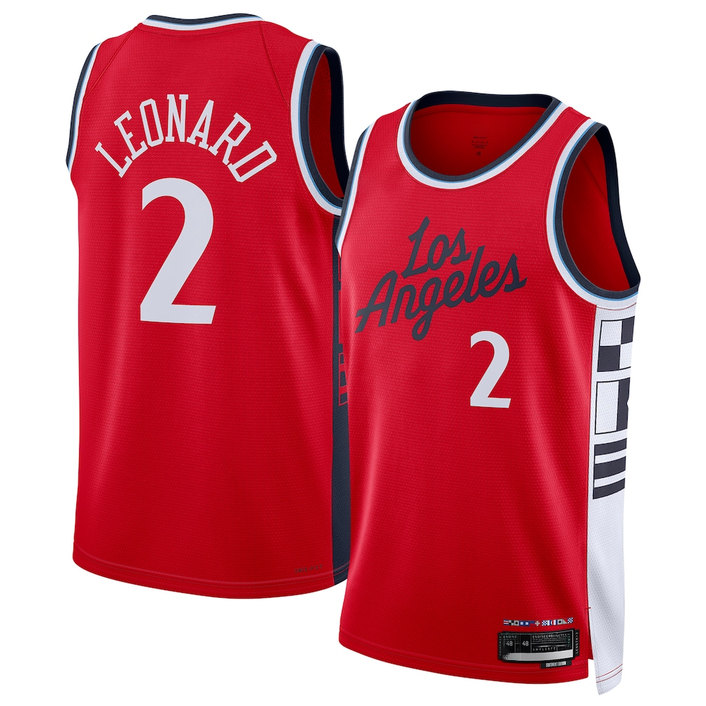 Johmsee L.Clippers #2 Kawhi Leonard Red 2024-2025 Swingman Stitched Jerseys - Statement Edition