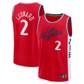 Johmsee L.Clippers #2 Kawhi Leonard Red Fast Break Replica Player Stitched Jerseys- Statement Edition