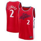 Johmsee L.Clippers #2 Kawhi Leonard Red Fast Break Replica Player Stitched Jerseys- Statement Edition