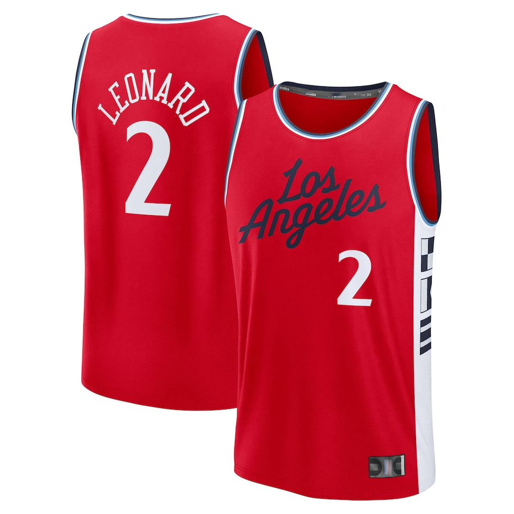 Johmsee L.Clippers #2 Kawhi Leonard Red Fast Break Replica Player Stitched Jerseys- Statement Edition