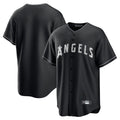 Johmsee LA.Angels Black Lights Out Fashion T-shirt Blank Player Stitched Jerseys