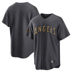 Johmsee LA.Angels Charcoal Game All-Star Blank Player Stitched Jerseys