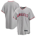 Johmsee LA.Angels Gray Home Game Blank Player Stitched Jerseys