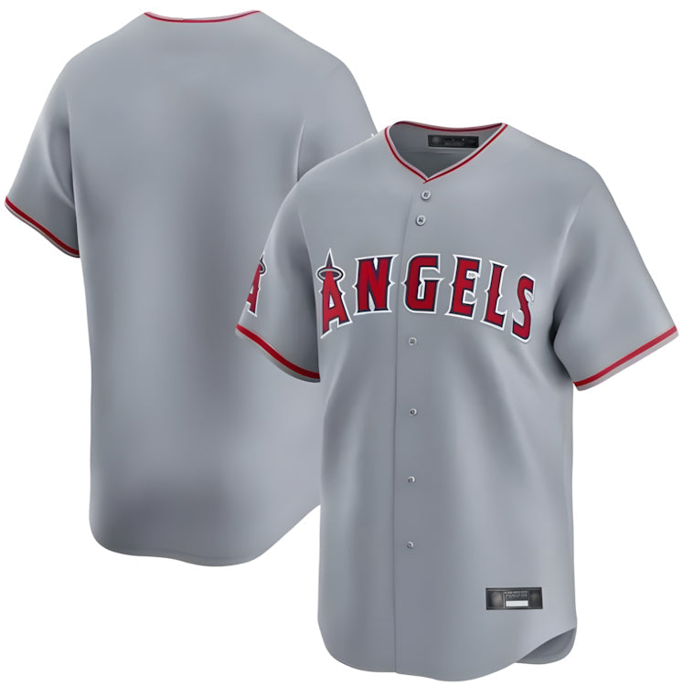 Johmsee LA.Angels Gray Home Limited Blank Player Stitched Jerseys