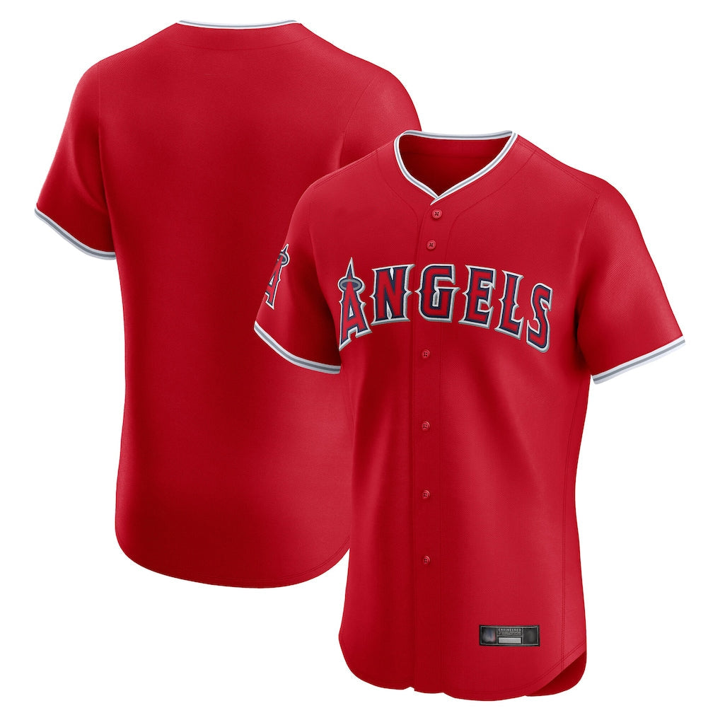 Johmsee LA.Angels Red Home Limited Elite Blank Player Stitched Jerseys