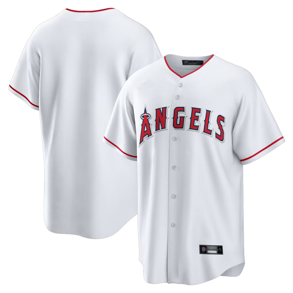 Johmsee LA.Angels White Home Game Blank Player Stitched Jerseys