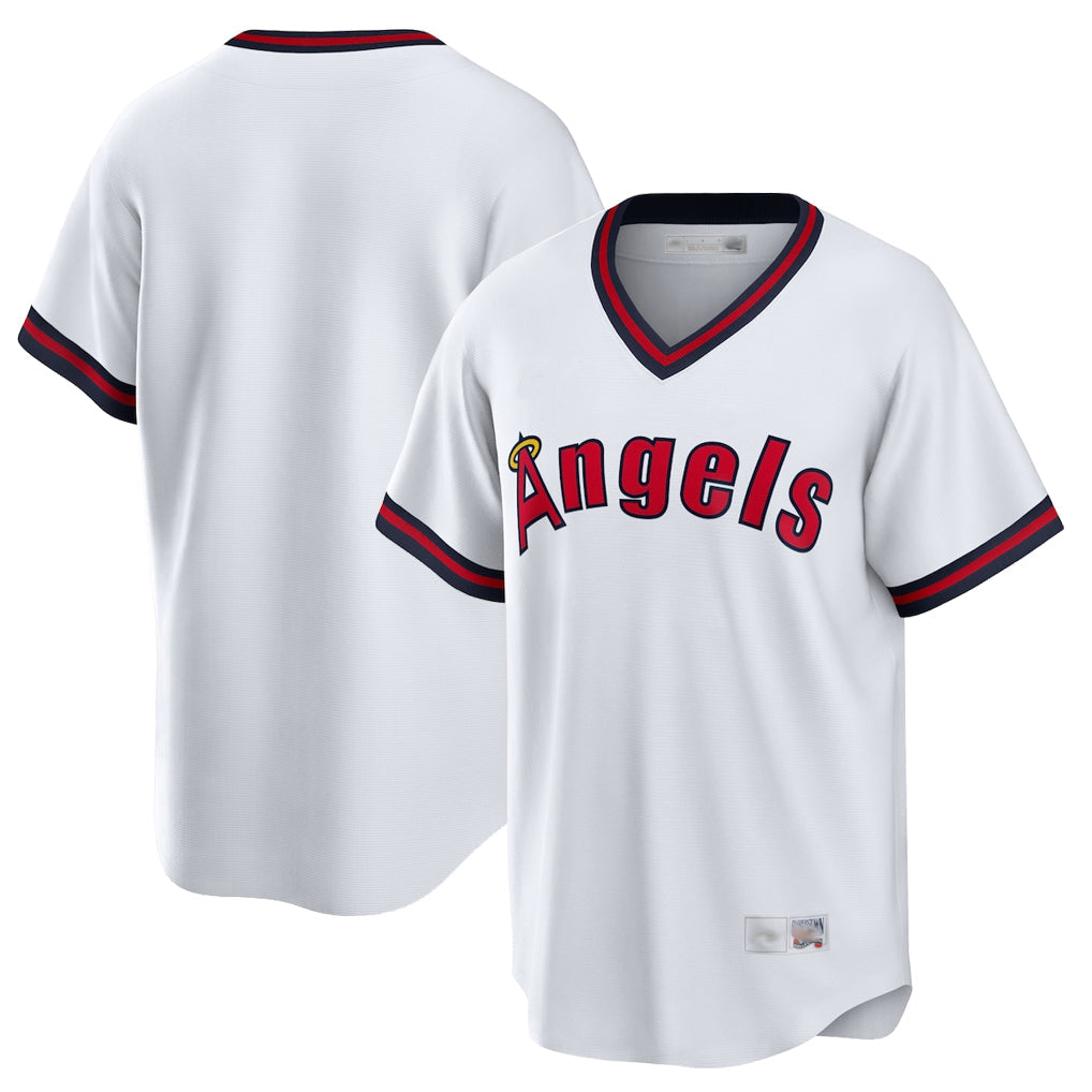 Johmsee LA.Angels White T-shirt Home Game Blank Player Stitched Jerseys