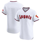 Johmsee LA.Angels White T-shirt Home Limited Elite Blank Player Stitched Jerseys