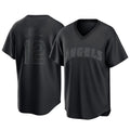Johmsee LA.Angels #12 Jorge Soler Player Black Pitch Fashion T-shirt Stitched Jerseys