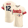Johmsee LA.Angels #12 Jorge Soler Player Cream City Connect Limited ELite Home Stitched Jerseys
