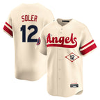 Johmsee LA.Angels #12 Jorge Soler Player Cream City Connect Limited Home Stitched Jerseys