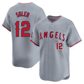 Johmsee LA.Angels #12 Jorge Soler Player Gray Home Limited Stitched Jerseys