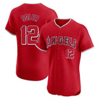 Johmsee LA.Angels #12 Jorge Soler Player Red Home Limited Elite Stitched Jerseys