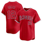 Johmsee LA.Angels #12 Jorge Soler Player Red Home Limited Stitched Jerseys