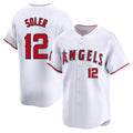 Johmsee LA.Angels #12 Jorge Soler Player White Limited Home Stitched Jerseys