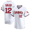 Johmsee LA.Angels #12 Jorge Soler Player White T-shirt Home Limited Stitched Jerseys