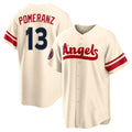 Johmsee LA.Angels #13 Drew Pomeranz Player Cream City Connect Home Stitched Jerseys