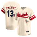 Johmsee LA.Angels #13 Drew Pomeranz Player Cream City Connect Limited Home Stitched Jerseys