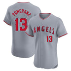 Johmsee LA.Angels #13 Drew Pomeranz Player Gray Home Limited Elite Stitched Jerseys