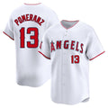 Johmsee LA.Angels #13 Drew Pomeranz Player White Limited Home Stitched Jerseys