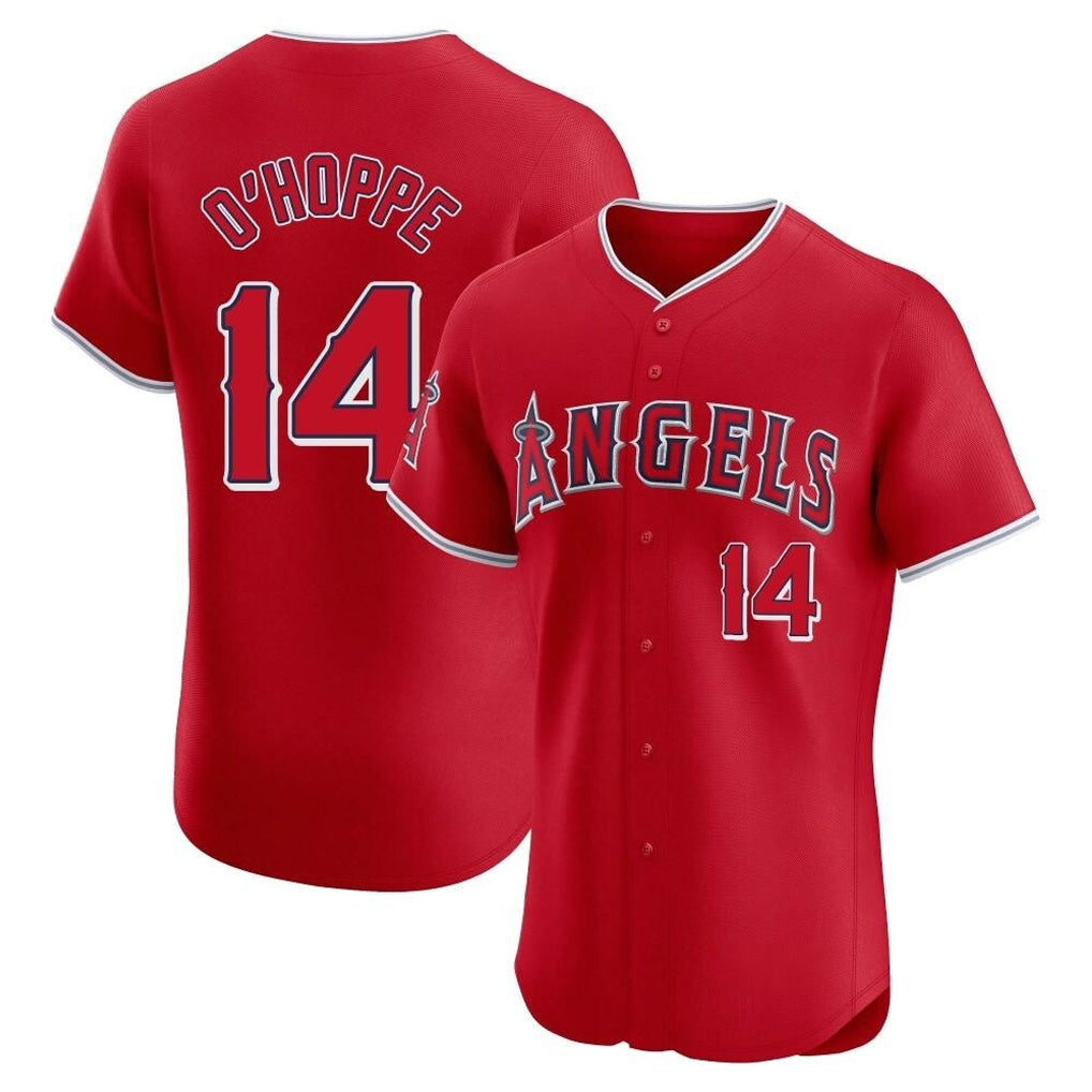 Johmsee LA.Angels #14 Logan O'Hoppe Player Red Home Limited Elite Stitched Jerseys