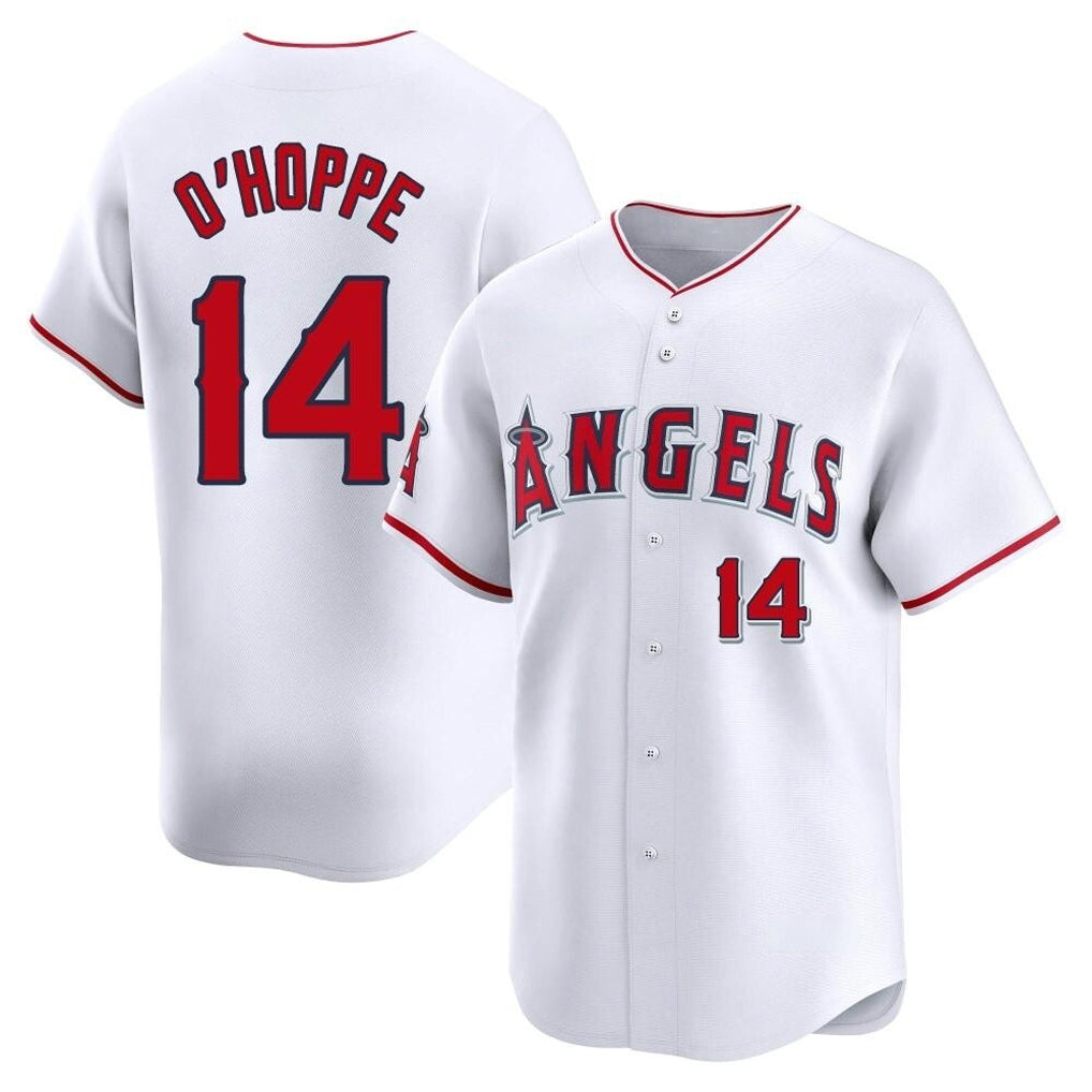 Johmsee LA.Angels #14 Logan O'Hoppe Player White Limited Home Stitched Jerseys