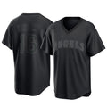 Johmsee LA.Angels #16 Yusei Kikuchi Player Black Pitch Fashion T-shirt Stitched Jerseys