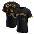 Johmsee LA.Angels #16 Yusei Kikuchi Player Black Snake Skin City Limited Elite Home Stitched Jerseys