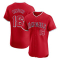 Johmsee LA.Angels #16 Yusei Kikuchi Player Red Home Limited Elite Stitched Jerseys