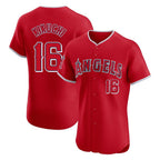 Johmsee LA.Angels #16 Yusei Kikuchi Player Red Home Limited Elite Stitched Jerseys
