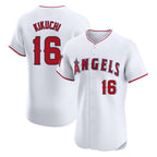 Johmsee LA.Angels #16 Yusei Kikuchi Player White Limited Elite Stitched Home Jerseys